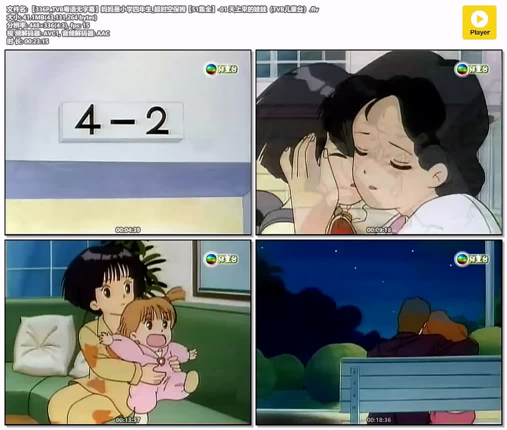 【336P_TVB粤语无字幕】妈妈是小学四年生_超时空保姆【51集全】-01 天上來的娃娃（TVB.jpg